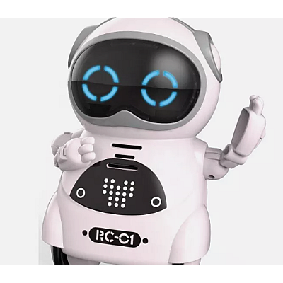 Robot de buzunar inteligent educational RC01 pentru copii si adulti in limba engleza control vocal moduri muzica dans si Imitare voce