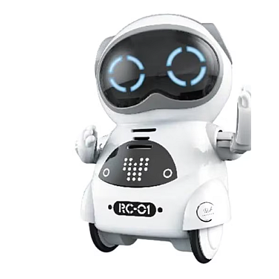 Robot de buzunar inteligent educational RC01 pentru copii si adulti in limba engleza control vocal moduri muzica dans si Imitare voce