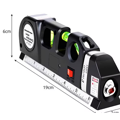 Nivela cu Laser Level Pro3 Multifunctionala cu Boloboc si Ruleta