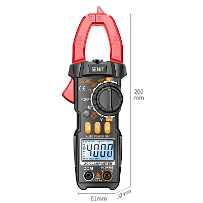 Cleste ampermetric digital S208 pentru masurare tensiune intensitate rezistenta diode si continuite in circuit