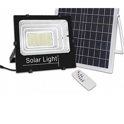 Proiector LED 100W cu panou solar si telecomanda HA