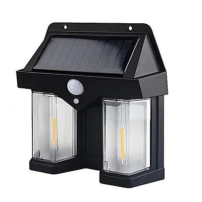 Lampa solara de perete dubla CB 228 AX cu senzor de miscare