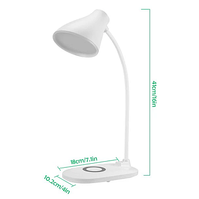 Lampa LED de birou cu functie de incarcare wireless pentru telefoane