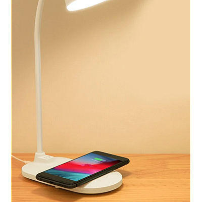 Lampa LED de birou cu functie de incarcare wireless pentru telefoane