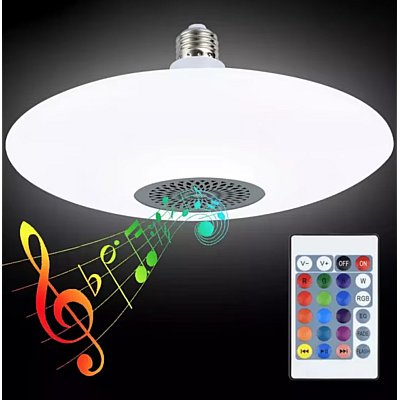 Lampa LED UFO muzicala RGB bluetooth si telecomanda 30W