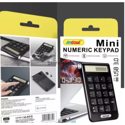 Tastatura Numerica Extensie cu Receptor Wireless USB 3.0 Andowl QJP30 Tastatura Numerica Extensie cu Receptor Wireless USB 3.0 Andowl QJP30