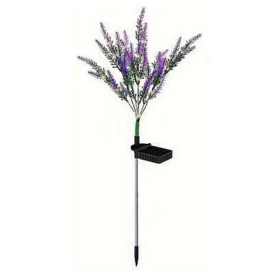 Lampa solara de gradina model LAVANDA H2 cu flori mov