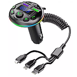 Modulator auto cu LED RGB BT FM Handsfree USB QC81