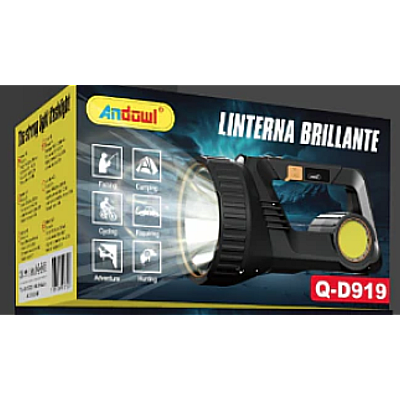 Lanterna puternica de mana cu incarcare USB Andowl Q D919 Lanterna puternica de mana cu incarcare USB Andowl Q D919