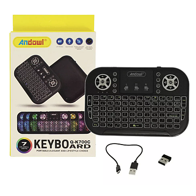 Mini tastatura Andowl Q K700C Bluetooth + Wireless