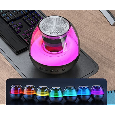 Mini boxa portabila cu extra bass RGB sunet 360 HD bluetooth Q YXB150