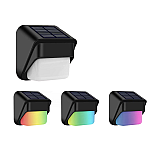 Set 4 lampi solare de exterior cu LED RGB alb cald si schimbare de culoare