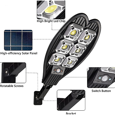 Lampa solara stradala Led LL 006 telecomanda IPX65 control al luminii inductie solara