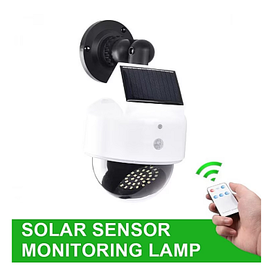 Lampa solara cu senzor de miscare si telecomanda tip camera video falsa 5118