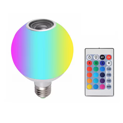 Bec Muzical cu Bluetooth control prin telecomanda 12 W E27 LED RGB HX 007