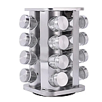 Set 16 recipiente condimente Alimar cu suport rotativ inox