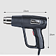 Pistol cu aer cald rezistent putere 2000 W temperatura 300 / 600 grade Negru