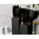 Set de 19 piese NEGRE ustensile de bucatarie cu tocator si suport depozitare inclus NEGRE Set de 19 piese NEGRE ustensile de bucatarie cu tocator si suport depozitare inclus NEGRE