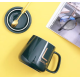 Set cadou cana ceramica baza incalzitor cu inductie incarcare USB suport cu incalzire smart VERDE Set cadou cana ceramica baza incalzitor cu inductie incarcare USB suport cu incalzire smart VERDE