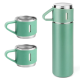 Set termos din inox cu 3 cesti 500ml sticla termoizolanta pentru bauturi fierbinti si reci VERDE Set termos din inox cu 3 cesti 500ml sticla termoizolanta pentru bauturi fierbinti si reci VERDE