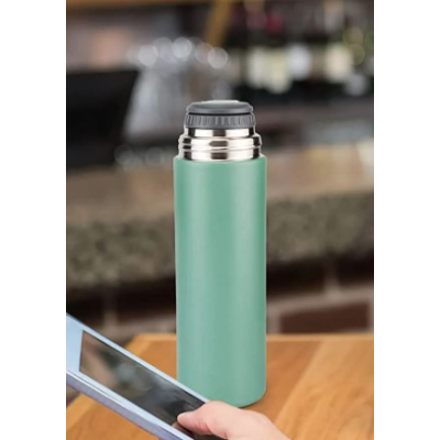 Set termos din inox cu 3 cesti 500ml sticla termoizolanta pentru bauturi fierbinti si reci VERDE Set termos din inox cu 3 cesti 500ml sticla termoizolanta pentru bauturi fierbinti si reci VERDE