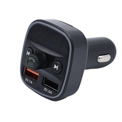 Modulator auto Q1 FM cu bluetooth 2 iesiri USB Negru