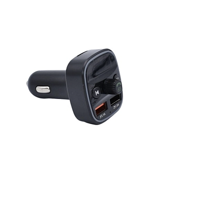 Modulator auto Q1 FM cu bluetooth 2 iesiri USB Negru