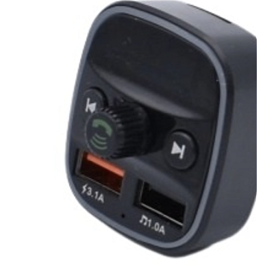 Modulator auto Q1 FM cu bluetooth 2 iesiri USB Negru