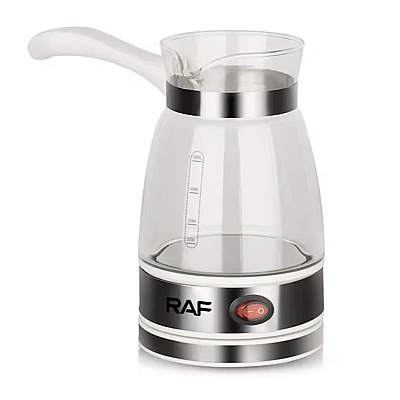 Aparat Electric pentru preparat cafea RAF R125 de 650W capacitate 500ml Recipient din Sticla