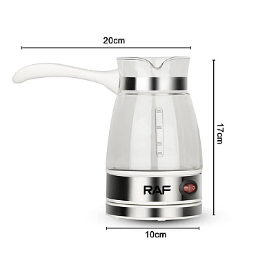 Aparat Electric pentru preparat cafea RAF R125 de 650W capacitate 500ml Recipient din Sticla