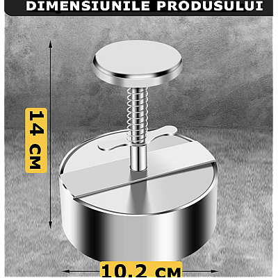 Presa De Burger Reglabila diametru 10.2 cm din otel inoxidabil