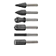 Set de 6 freze pentru metal diferite modele coada de 6mm