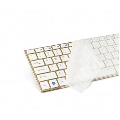 Set Tastatura si Mouse wireless design compact si elegant culoare Gold Andowl  Q K3940