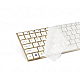 Set Tastatura si Mouse wireless design compact si elegant culoare Gold Andowl  Q K3940