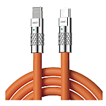 Cablu de incarcare telefon Q SJ980 TypeC la Lightening portocaliu