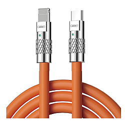 Cablu de incarcare telefon Q SJ980 TypeC la Lightening portocaliu