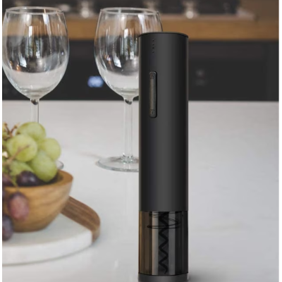 Set tirbuson electric pentru sticle de vin 4 accesorii cutter pentru taierea sigiliului aerator dop cu pompa vid