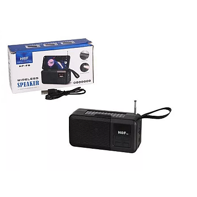 Boxa portabila cu incarcare Solara HF F6 conexiune bluetooth radio FM player mp3 USB/TF