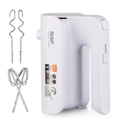 Mixer electric de mana 800W 3 trepte viteze si 2 accesorii pentru batut si framantat ALB Mixer electric de mana 800W 3 trepte viteze si 2 accesorii pentru batut si framantat ALB