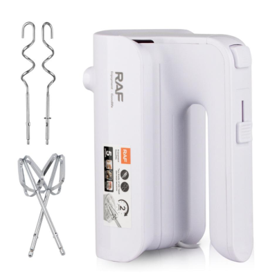 Mixer electric de mana 800W 3 trepte viteze si 2 accesorii pentru batut si framantat ALB Mixer electric de mana 800W 3 trepte viteze si 2 accesorii pentru batut si framantat ALB