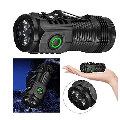 Mini lanterna de mana puternica cu 3 LED Mini lanterna de mana puternica cu 3 LED