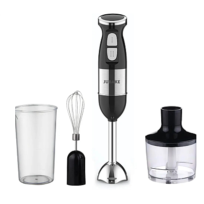 Blender de mana multifunctional cu doua trepte de viteza si doua lame din otel inoxidabil functie de mixare tocator 500W Blender de mana multifunctional cu doua trepte de viteza si doua lame din otel inoxidabil functie de mixare tocator 500W