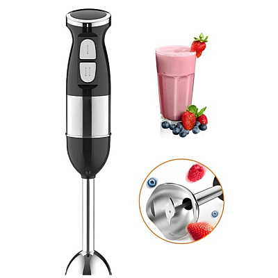 Blender de mana multifunctional cu doua trepte de viteza si doua lame din otel inoxidabil functie de mixare tocator 500W Blender de mana multifunctional cu doua trepte de viteza si doua lame din otel inoxidabil functie de mixare tocator 500W