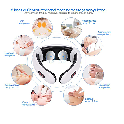 Aparat de masaj HX 5880 cu impulsuri electromagnetice pentru gat si spate 2 electrozi corporali