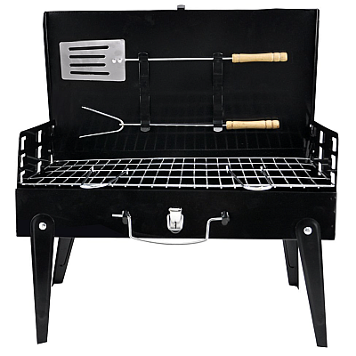 UB Gratar camping portabil negru cu ustensile 43x26x46 cm UB Gratar camping portabil negru cu ustensile 43x26x46 cm