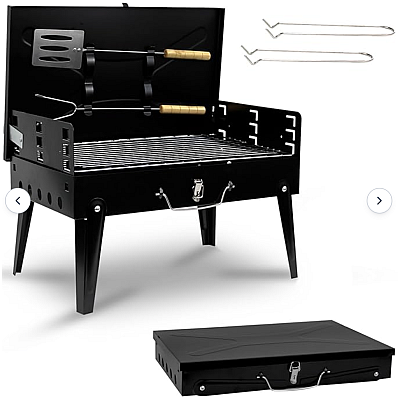 UB Gratar camping portabil negru cu ustensile 43x26x46 cm UB Gratar camping portabil negru cu ustensile 43x26x46 cm