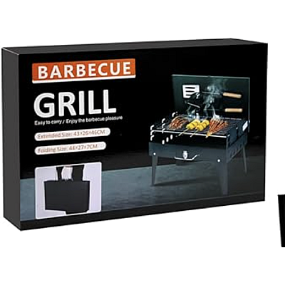 UB Gratar camping portabil negru cu ustensile 43x26x46 cm UB Gratar camping portabil negru cu ustensile 43x26x46 cm