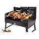 UB Gratar camping portabil negru cu ustensile 43x26x46 cm UB Gratar camping portabil negru cu ustensile 43x26x46 cm