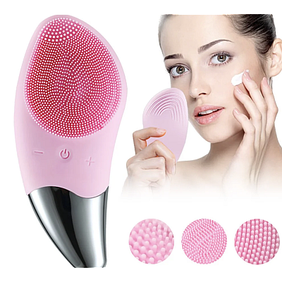 Dispozitiv sonic de curatare faciala 4 niveluri de vibratie din silicon Dispozitiv sonic de curatare faciala 4 niveluri de vibratie din silicon