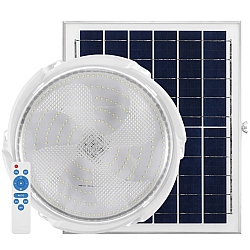 Aplica cu incarcare solara 100 W diametru 240 mm si telecomanda  alb rece